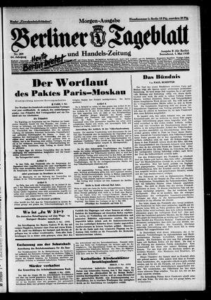 Berliner Tageblatt und Handels-Zeitung vom 04.05.1935