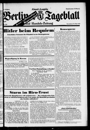 Berliner Tageblatt und Handels-Zeitung vom 18.05.1935