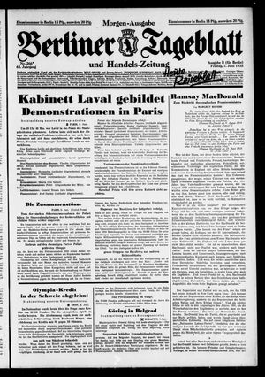 Berliner Tageblatt und Handels-Zeitung on Jun 7, 1935