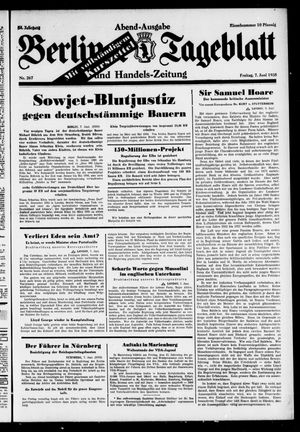 Berliner Tageblatt und Handels-Zeitung on Jun 7, 1935