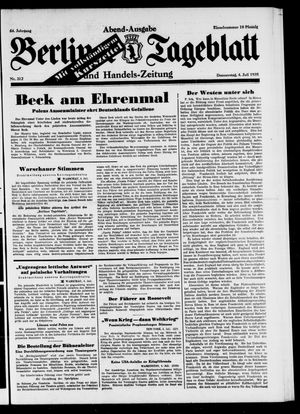 Berliner Tageblatt und Handels-Zeitung vom 04.07.1935