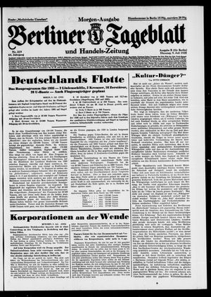Berliner Tageblatt und Handels-Zeitung vom 09.07.1935