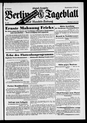 Berliner Tageblatt und Handels-Zeitung vom 09.07.1935