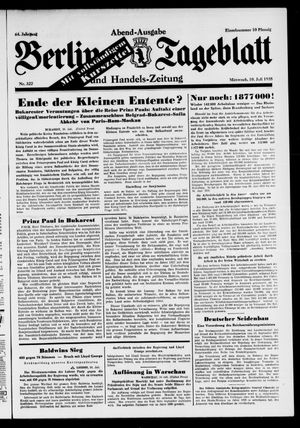 Berliner Tageblatt und Handels-Zeitung vom 10.07.1935