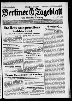 Berliner Tageblatt und Handels-Zeitung on Jul 23, 1935