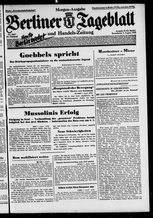 Berliner Tageblatt und Handels-Zeitung vom 03.08.1935