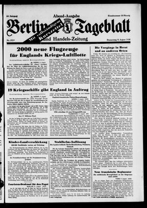 Berliner Tageblatt und Handels-Zeitung vom 08.08.1935