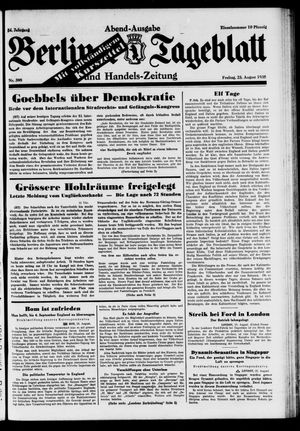 Berliner Tageblatt und Handels-Zeitung vom 23.08.1935