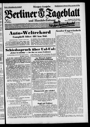Berliner Tageblatt und Handels-Zeitung vom 04.09.1935