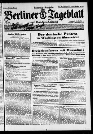 Berliner Tageblatt und Handels-Zeitung vom 08.09.1935