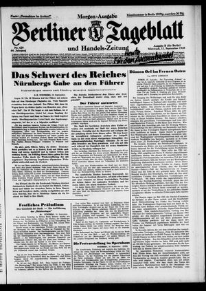Berliner Tageblatt und Handels-Zeitung vom 11.09.1935