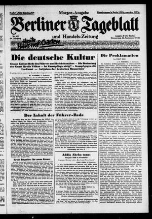 Berliner Tageblatt und Handels-Zeitung on Sep 12, 1935