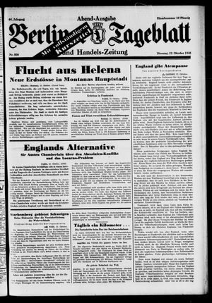Berliner Tageblatt und Handels-Zeitung vom 22.10.1935