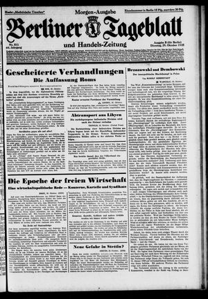 Berliner Tageblatt und Handels-Zeitung vom 29.10.1935