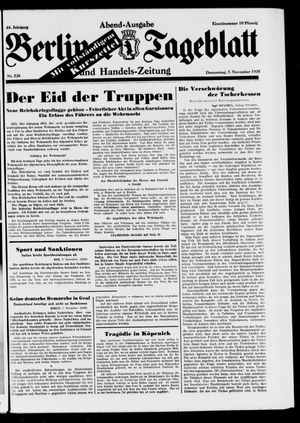 Berliner Tageblatt und Handels-Zeitung vom 07.11.1935