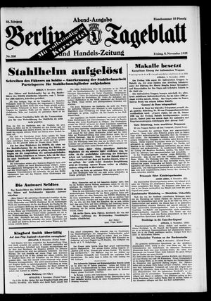 Berliner Tageblatt und Handels-Zeitung vom 08.11.1935