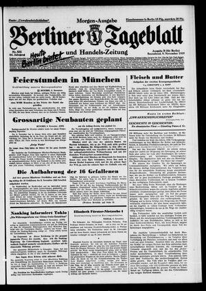 Berliner Tageblatt und Handels-Zeitung vom 09.11.1935