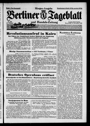 Berliner Tageblatt und Handels-Zeitung vom 14.11.1935