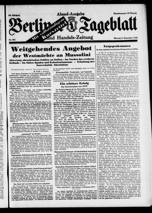 Berliner Tageblatt und Handels-Zeitung vom 09.12.1935