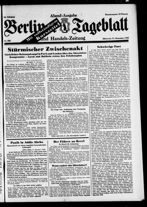 Berliner Tageblatt und Handels-Zeitung vom 11.12.1935
