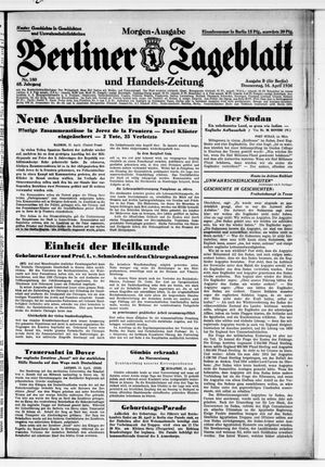 Berliner Tageblatt und Handels-Zeitung vom 16.04.1936