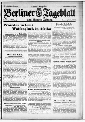 Berliner Tageblatt und Handels-Zeitung vom 16.04.1936