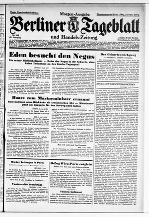 Berliner Tageblatt und Handels-Zeitung vom 06.06.1936