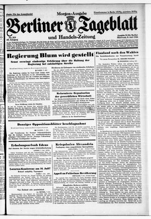Berliner Tageblatt und Handels-Zeitung vom 08.07.1936