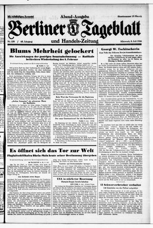 Berliner Tageblatt und Handels-Zeitung vom 08.07.1936