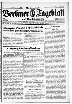 Berliner Tageblatt und Handels-Zeitung vom 31.07.1936