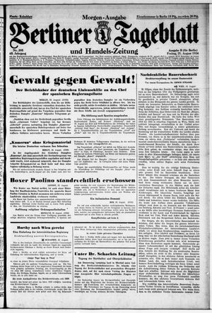 Berliner Tageblatt und Handels-Zeitung vom 21.08.1936