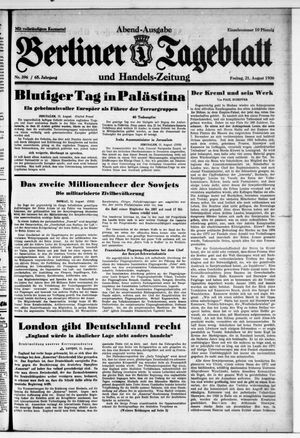 Berliner Tageblatt und Handels-Zeitung vom 21.08.1936