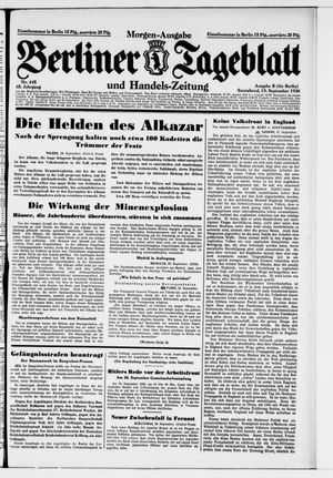 Berliner Tageblatt und Handels-Zeitung vom 19.09.1936