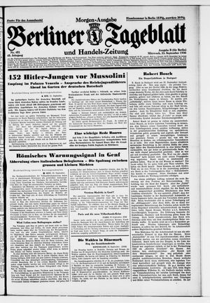 Berliner Tageblatt und Handels-Zeitung vom 23.09.1936