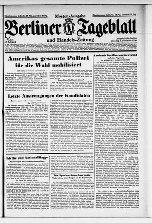 Berliner Tageblatt und Handels-Zeitung vom 03.11.1936