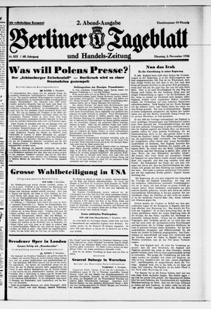 Berliner Tageblatt und Handels-Zeitung vom 03.11.1936