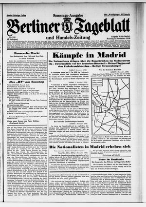 Berliner Tageblatt und Handels-Zeitung vom 08.11.1936