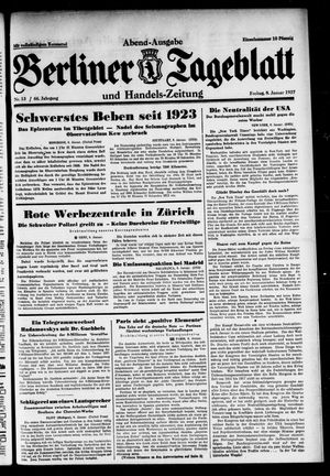 Berliner Tageblatt und Handels-Zeitung vom 08.01.1937