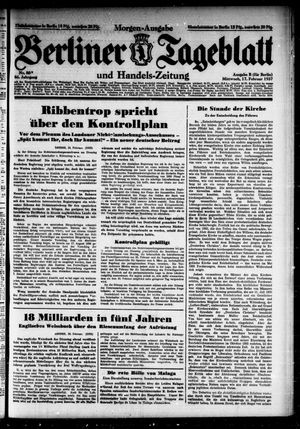 Berliner Tageblatt und Handels-Zeitung vom 17.02.1937