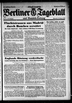 Berliner Tageblatt und Handels-Zeitung vom 17.02.1937