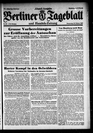 Berliner Tageblatt und Handels-Zeitung on Feb 18, 1937