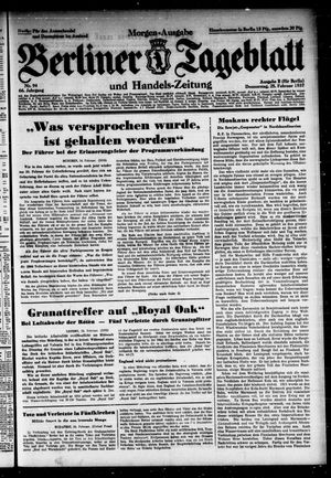 Berliner Tageblatt und Handels-Zeitung vom 25.02.1937