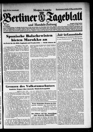 Berliner Tageblatt und Handels-Zeitung vom 18.03.1937