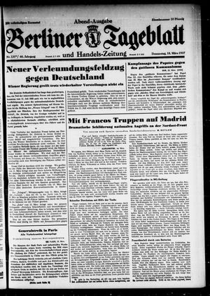 Berliner Tageblatt und Handels-Zeitung vom 18.03.1937