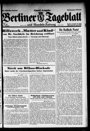 Berliner Tageblatt und Handels-Zeitung on Apr 21, 1937