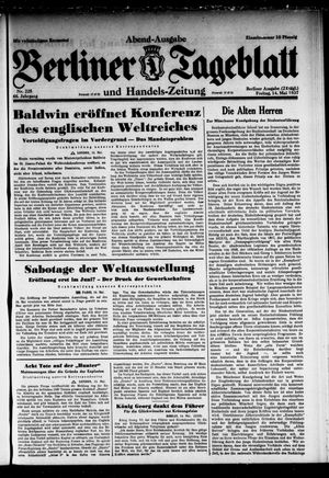 Berliner Tageblatt und Handels-Zeitung on May 14, 1937