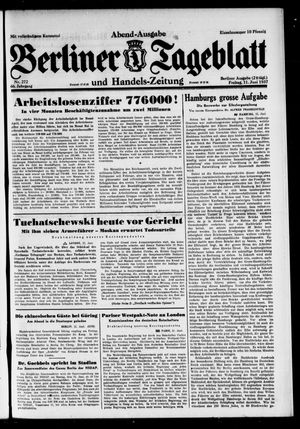 Berliner Tageblatt und Handels-Zeitung on Jun 11, 1937