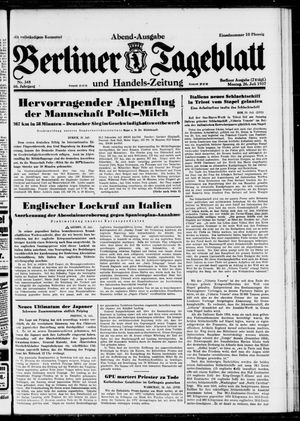Berliner Tageblatt und Handels-Zeitung vom 26.07.1937