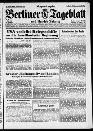 Berliner Tageblatt und Handels-Zeitung vom 10.08.1937