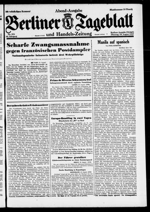 Berliner Tageblatt und Handels-Zeitung vom 10.08.1937